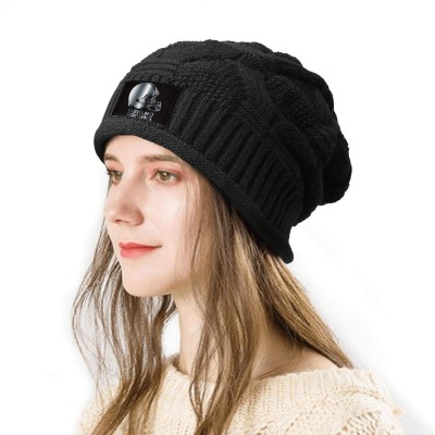 Skullies & Beanies Trendy Winter Warm Beanies Hat for Mens Women's Slouchy Soft Knit Beanie Cool Knitting Caps - Black-6 - CC...