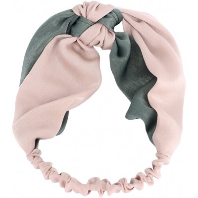 Headbands Women's Fashion Elastic Twisted Headband Wide Yoga Hair Band Head Wrap - Color 2 - CY1805ATSM0 $8.65