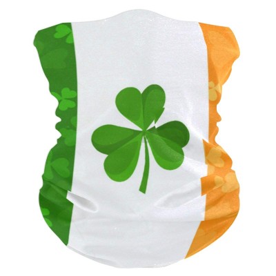Balaclavas Irish Flag Clover Headband WoBandana Balaclava-Neck Warmer-Face Mask-Neckerchief Wristband - art 2 - C918S9W0WGG $...