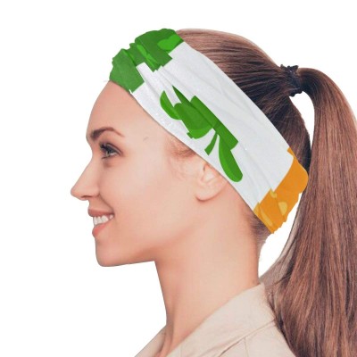 Balaclavas Irish Flag Clover Headband WoBandana Balaclava-Neck Warmer-Face Mask-Neckerchief Wristband - art 2 - C918S9W0WGG $...