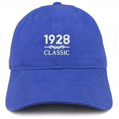 Baseball Caps Classic 1928 Embroidered Retro Soft Cotton Baseball Cap - Royal - CO18D9ASOAK $39.05