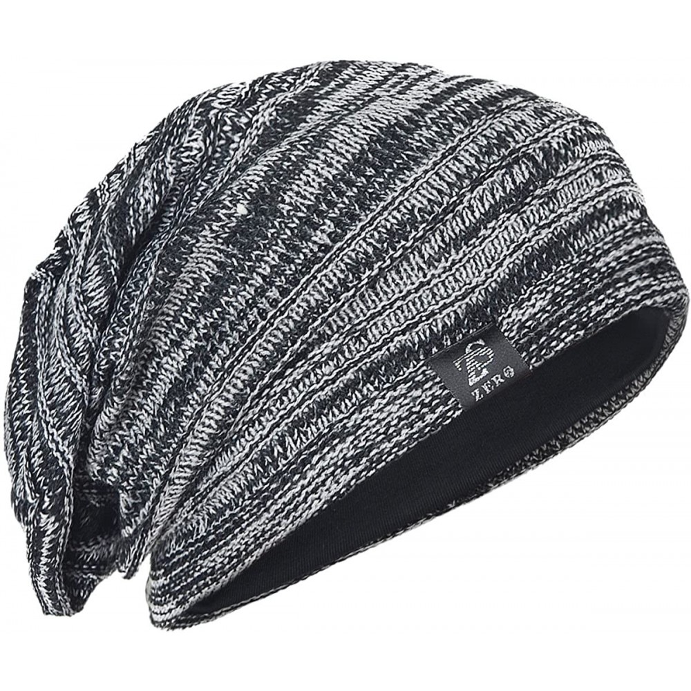 Skullies & Beanies Mens Slouchy Long Oversized Beanie Knit Cap for Summer Winter B08 - Xzz-m-bg - CR124ECEO1R $24.49