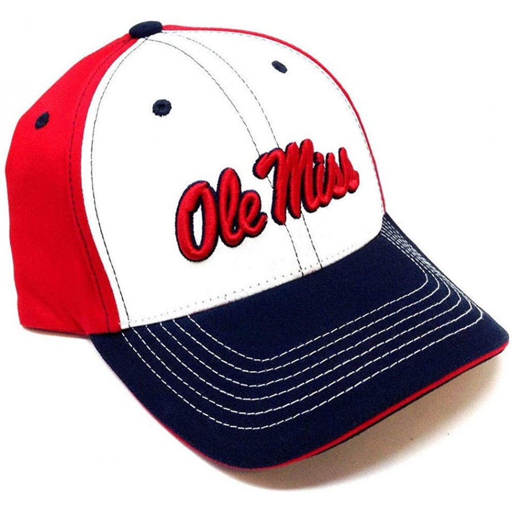 Baseball Caps NCAA Teams Champ Commander Adjustable Curve Bill Hat - University of Mississippi - Ole Miss - Rebels - C718NI76...