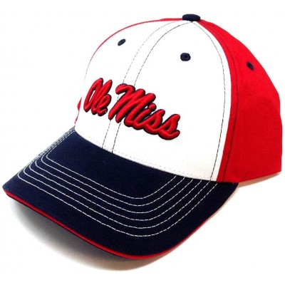 Baseball Caps NCAA Teams Champ Commander Adjustable Curve Bill Hat - University of Mississippi - Ole Miss - Rebels - C718NI76...