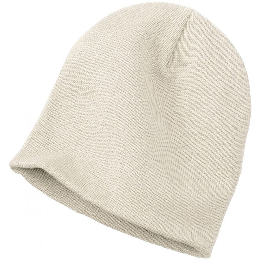 Skullies & Beanies Port & Company Men's Knit Skull Cap - Stone - C211QDS284L $7.53