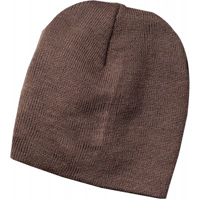 Skullies & Beanies Port & Company Men's Knit Skull Cap - Stone - C211QDS284L $7.53