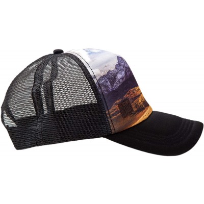 Baseball Caps Graphic Trucker Hat Unisex - Mountain - CR18ZDUXI3O $28.70