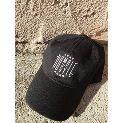 Baseball Caps Humble Stay Hard Logo Style Dad Hat Washed Cotton Polo Baseball Cap - Black - C9187Y9CGUH $21.32