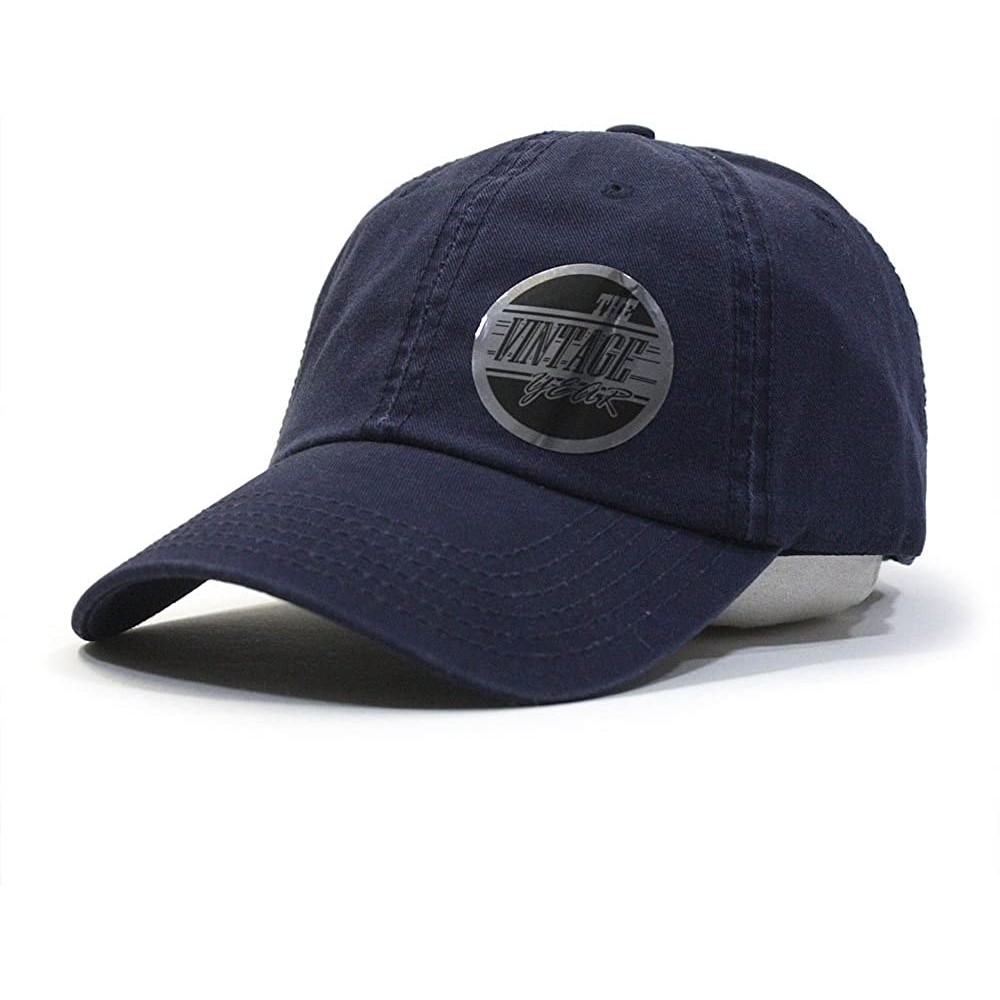 Baseball Caps Classic Washed Cotton Twill Low Profile Adjustable Baseball Cap - Navy - CH12EL7HO1H $22.56