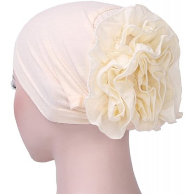 Skullies & Beanies Women Flower Elastic Turban Beanie Wrap Chemo Cap Hat - 9 - CD185RGA9L5 $12.06