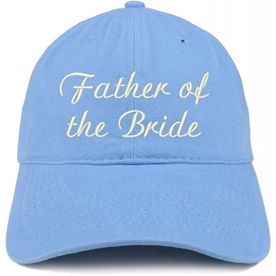 Baseball Caps Father of The Bride Embroidered Wedding Party Brushed Cotton Cap - Carolina Blue - C518CSGWWYA $15.29