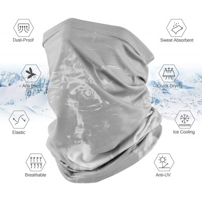 Balaclavas Neck Gaiter Bandana Face Mask Dustproof Breathable Balaclava Men Women for Riding Running Fishing Hiking - Grey - ...