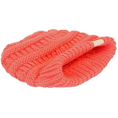 Skullies & Beanies Mommy/Daughter Soft Beanie Combo - Coral - CN18HZ3R2I6 $15.44