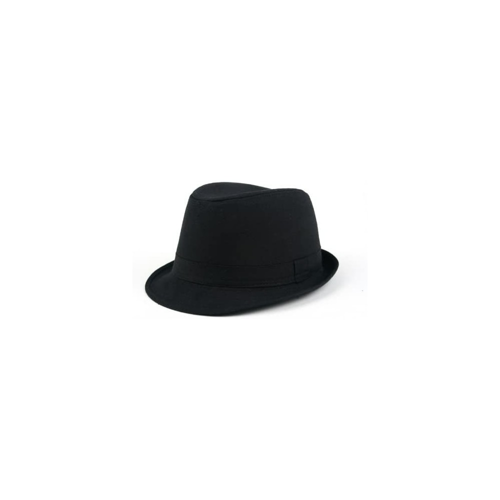 Fedoras Cool New Fedora Style Spring/Summer Hats P142 - Black - CW11DFQ145X $28.31