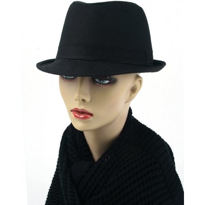 Fedoras Cool New Fedora Style Spring/Summer Hats P142 - Black - CW11DFQ145X $28.31