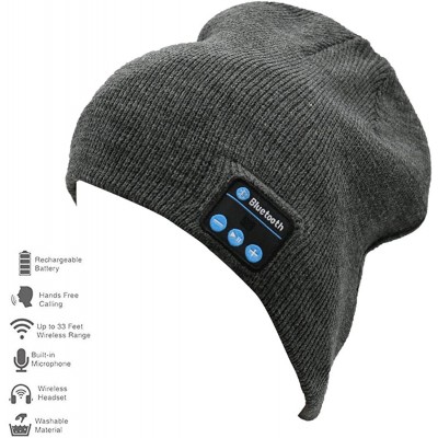 Skullies & Beanies Knit Bluetooth Beanie Hat/Cap for Best Christmas Gift - C518I3A5QRN $8.06