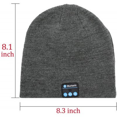 Skullies & Beanies Knit Bluetooth Beanie Hat/Cap for Best Christmas Gift - C518I3A5QRN $8.06