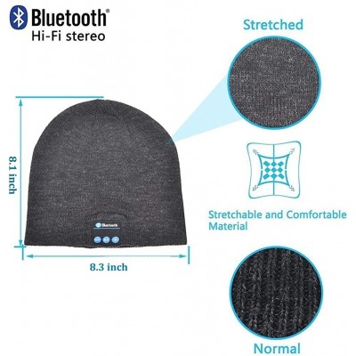 Skullies & Beanies Knit Bluetooth Beanie Hat/Cap for Best Christmas Gift - C518I3A5QRN $8.06