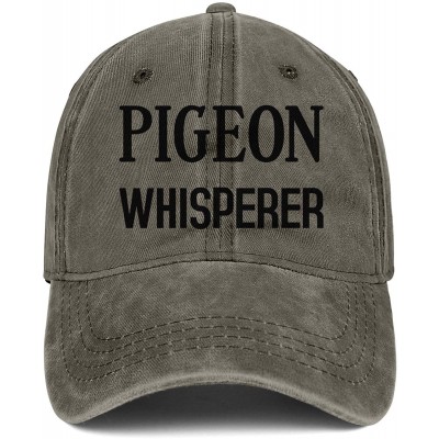 Baseball Caps Pigeon Whisperer Unisex Casual Washed Cotton Flat Cap Low Profile Snapback hat Sport Cap - Brown-154 - CP18T4OC...