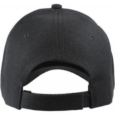 Baseball Caps Plain Blank Baseball Caps Adjustable Back Strap Wholesale Lot 6 Pack - Black - CA180Z8ZW3Z $17.82