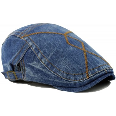 Newsboy Caps Unisex Denim Flat Ivy Gatsby Newsboy Hat Cap - A-blue - CJ12LY076S5 $8.58