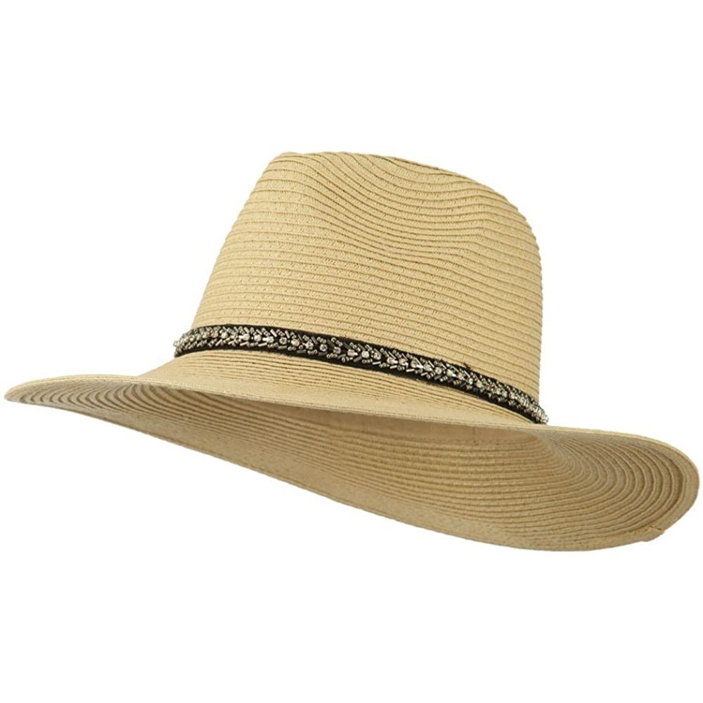 Fedoras Jewel Band Panama Fedora - Natural - CW11VTJ1W7N $38.81