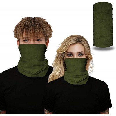 Balaclavas Unisex Seamless Rave Bandana Neck Gaiter Tube Headwear Bandana for Sun Hot Summer Cycling Hiking Fishing - Green -...