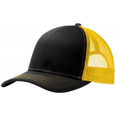 Baseball Caps Mens Snapback Trucker Cap (C112) - Black/Gold - CN18OWELXWW $8.61