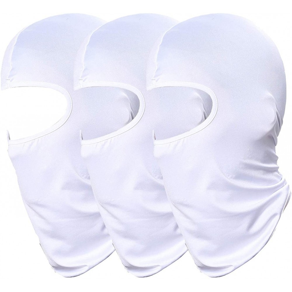 Balaclavas Pack of 3 Outdoor Sport Motorcycle Hat White Ski Mask Camouflage Airsoft Masks Sun Balaclava Cap - CY18HADDHOI $12.55