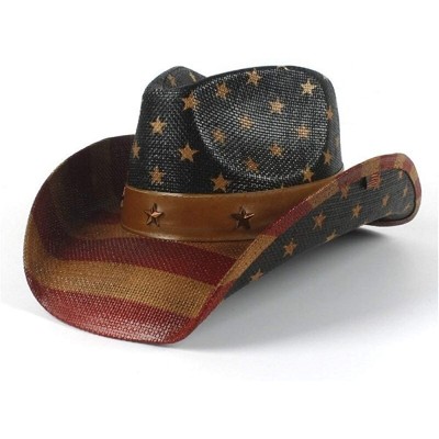 Cowboy Hats Cowboy Hats Women Men Western Cowboy Hat for Dad Gentleman Lady Leather Sombrero Jazz Caps Size 58CM hat - C718XG...