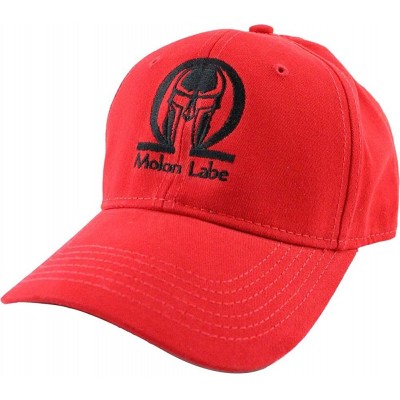 Baseball Caps Molon Labe Baseball Cap - Red - CC12837I0J1 $50.22