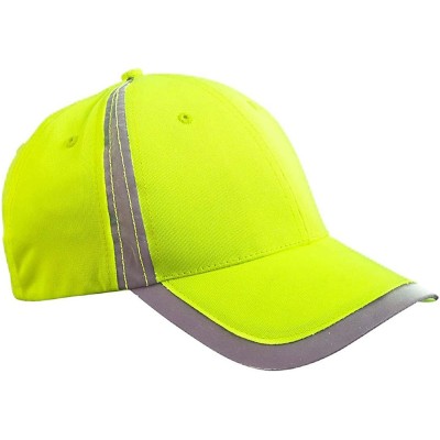 Baseball Caps Reflective Accent Safety Cap - Bright Yellow - CR12H1HAFRX $10.00