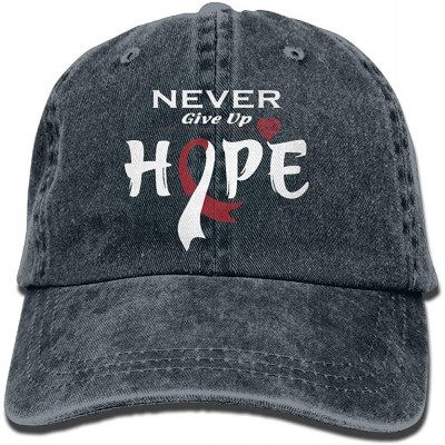 Baseball Caps 2018 Adult Fashion Cotton Denim Baseball Cap Neck Cancer Awareness-1 Classic Dad Hat Adjustable Plain Cap - Nav...