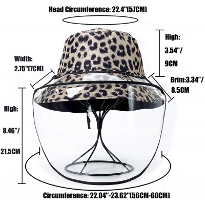 Bucket Hats Reversible Leopard Bucket Hats Women Fashion Floppy Sun Cap Packable Fisherman Hat - P-facecover - CS197Y64O49 $1...