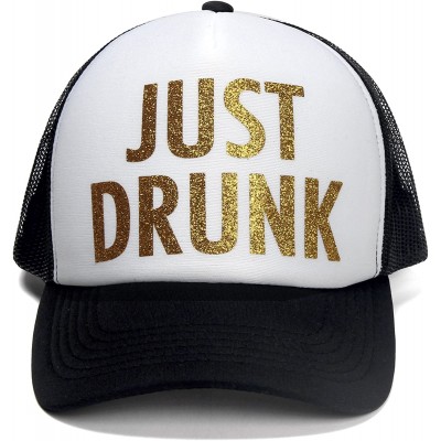 Baseball Caps Drunk in Love Trucker Cap Gliter Pattern Print Just Drunk Print Trucker Men Women - Just Drunk - C91854KAAXS $1...