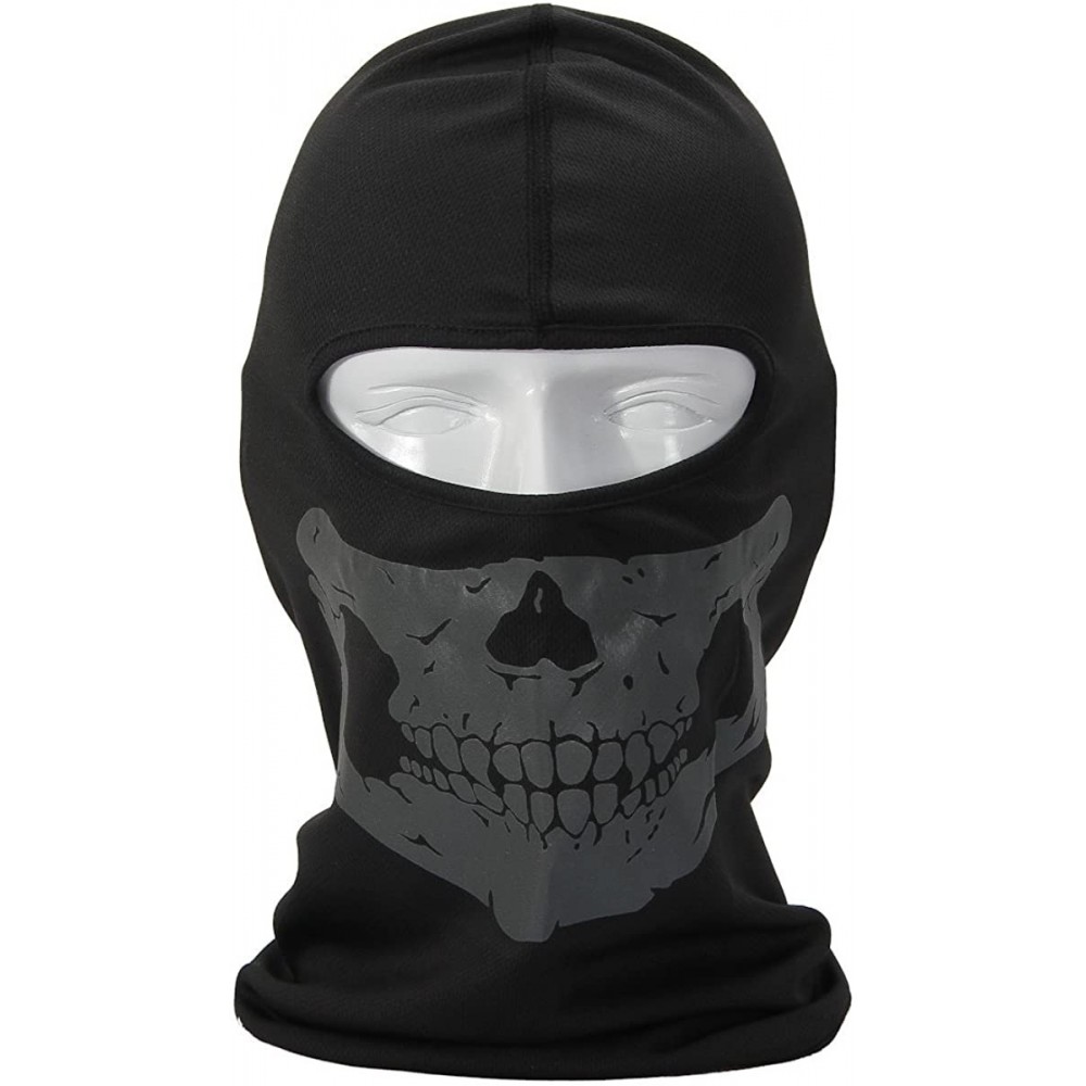 Balaclavas Cycling Protective Balaclava Full Face Motorcycle Skull Mask - Black_grey - CZ11LH5ZSUL $17.34