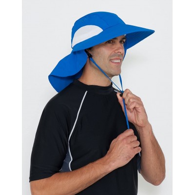 Sun Hats Adult Unisex Sol Wide Brim Sun Hats - UPF 50+ Sun Protection - Aqua - C111ZUGO8XL $26.13