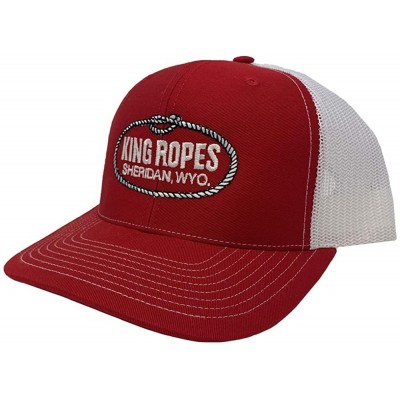 Baseball Caps 6-Panel Mesh Back Adjustable Snapback Trucker Hat - Red/White - C718W6XTGOM $29.60