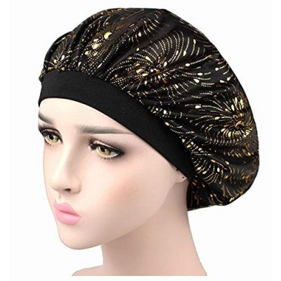 Skullies & Beanies 4PCS Glitter Bonnet for Women Natural Curly Hair-B - Z-Set B - CX198GA2Q80 $16.84