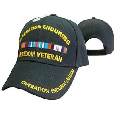 Baseball Caps Operation Enduring Freedom Veteran Cap Black - CQ183K92U0H $9.74