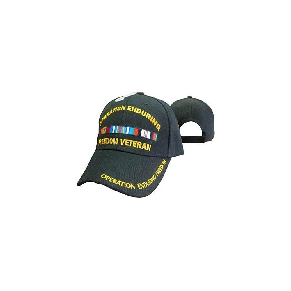 Baseball Caps Operation Enduring Freedom Veteran Cap Black - CQ183K92U0H $9.74
