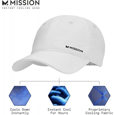 Sun Hats Cooling Performance Hat- Unisex Baseball Cap- UPF 50- Cools When Wet - White - CP11JTM7YPL $20.70