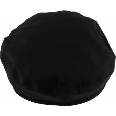 Newsboy Caps Men's Summer Cotton Greek Fisherman Sailor Fiddler Driver Hat Flat Cap - Black - CI12EU8ANS7 $17.50