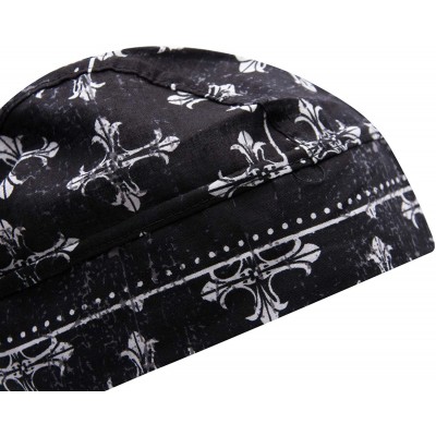Skullies & Beanies Skull Caps - 100% Cotton in Patterned and Plain Colors- Pack of 3 - Biker 2 - CQ18E2EQDQ3 $11.17