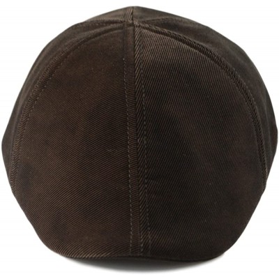 Newsboy Caps Mens Fall- Winter 6pannel Duck Bill Curved Ivy Looks Velvet Hat S/M L/XL - Brown - CO12MXMXYJT $14.52