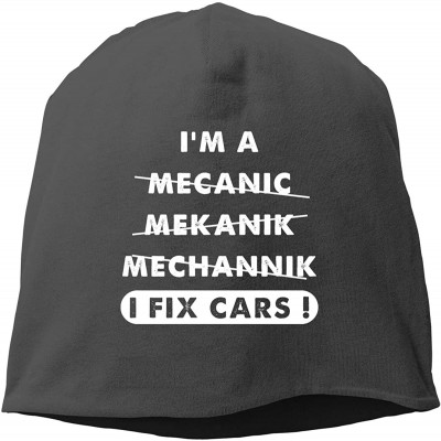 Skullies & Beanies I'm A Mechanic I Fix Cars Unisex Knitted Hat Beanie Hat Warm Hats Skull Cap - Black - C518NQ97HD4 $19.06