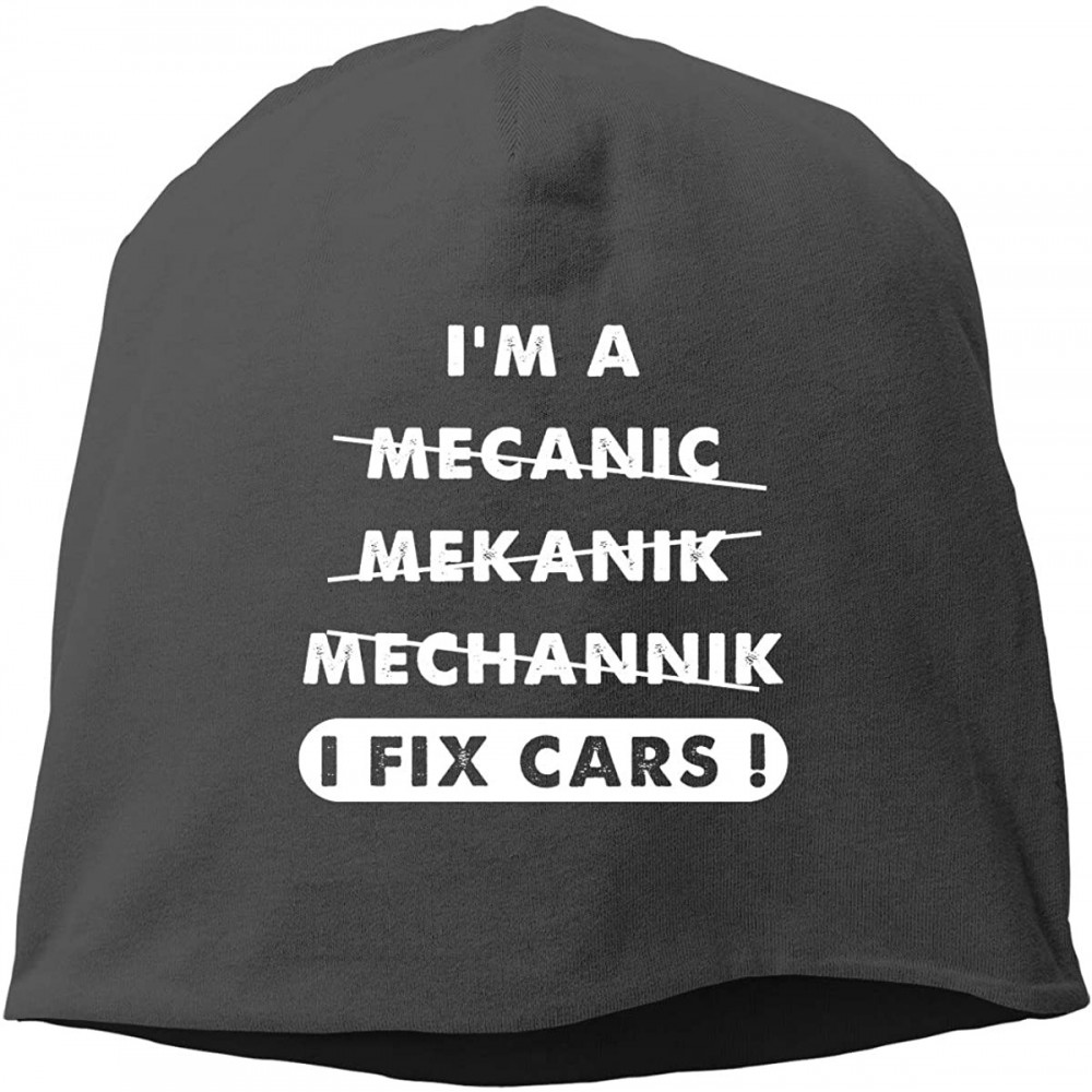 Skullies & Beanies I'm A Mechanic I Fix Cars Unisex Knitted Hat Beanie Hat Warm Hats Skull Cap - Black - C518NQ97HD4 $19.06