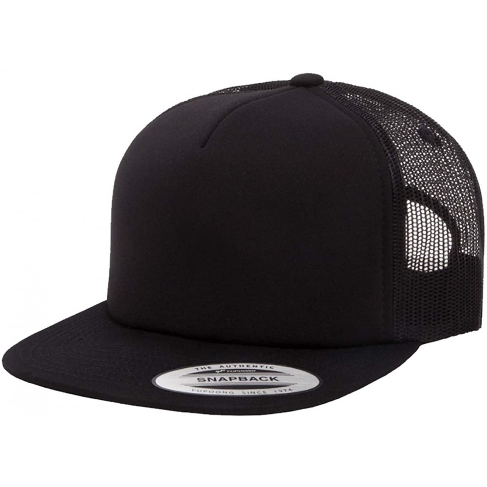 Baseball Caps Foam Trucker Snapback - Black - CX11VNHBWL7 $10.57