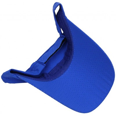 Visors Mens Summer Quick-Dry Run Long Brim Empty Top Baseball Tennis Sun Hat Cap Visor - Royal Blue - C418G3DLKIU $9.06