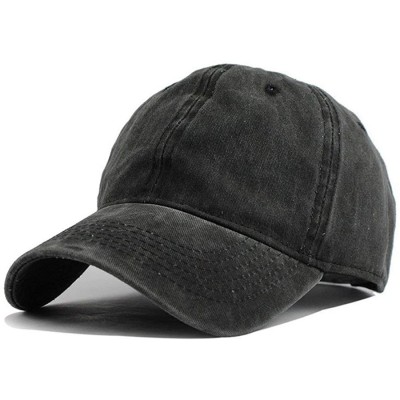 Baseball Caps Expression Goat Washed Distressed Baseball Cap Twill Adjustable Six Panel Hat - Navy - CF196YDXNSL $10.42